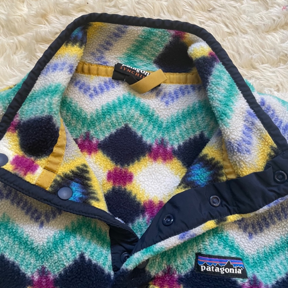 Patagonia Women’s Multicolor Synchilla Pullover Fleece Size M - Picture 2 of 5